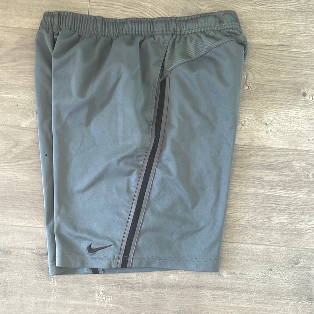 Grey Nike athletic shorts